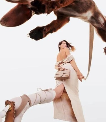 Modern elegance and artistic emotion in fashion portrait