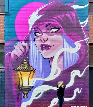 Silent Wisdom - Mural in Belfast, muralism, street art, urban art by Ona Salvador