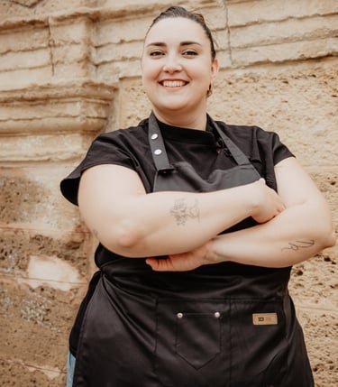 Chef privada durante una jornada de trabajo en cocina