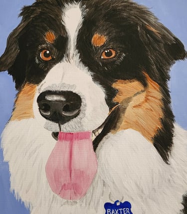 Image of a painting of a dog.