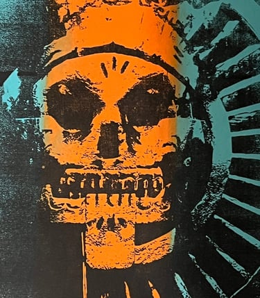 Screen print - Day of the Dead selfie