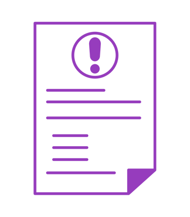 Un document contenant un symbole attention