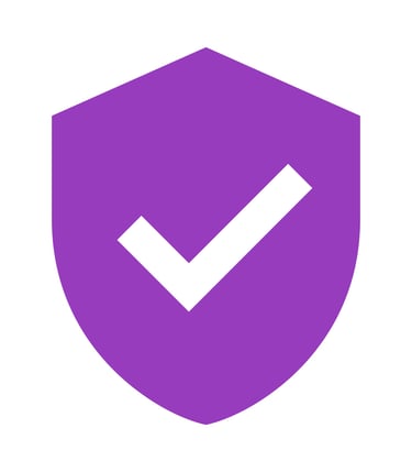 Un bouclier avec un symbole de validation