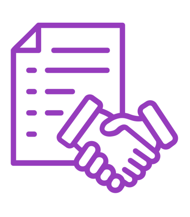 Un document avec une poignet de main 