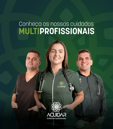 Acuidar oferece atendimento Médico, Enfermagem, Fisioterápico, Fonoaudiológico, Nutricionista, Psico