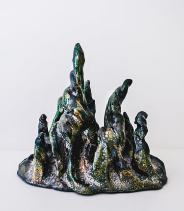 Bernarda Kovačič, kiparsko delo Ples tjulnov, Šmartno ob Paki, kiparjenje, kip, unikatna umetnost