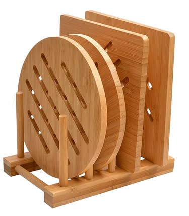 4 set bamboo trivets for hot products