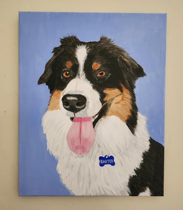 Image of a painting of a dog.