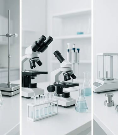 a microscope in laboratory