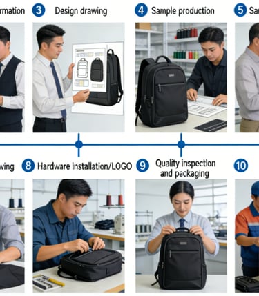 The chart flow of custom backpacks