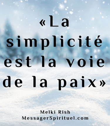 La simplicité est la voie de la paix