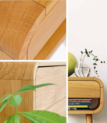 Baltic Furniture Source bent Oak Pandi collection collage.