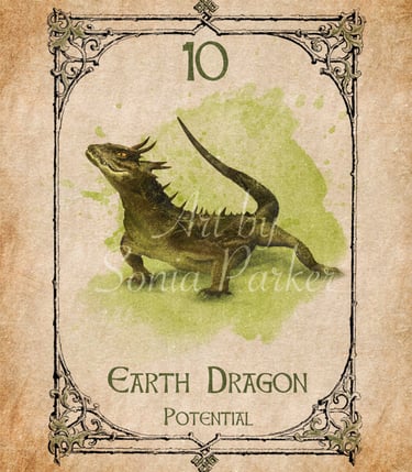 Earth dragon, a card from the animal spirit oracle deck