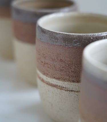 mug en grès chamotté terres mêlées