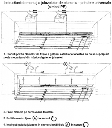 Montaj jaluzele orizontale din aluminiu cu lamele de 16 mm si 25 mm - Asiroll - Autorom Romania