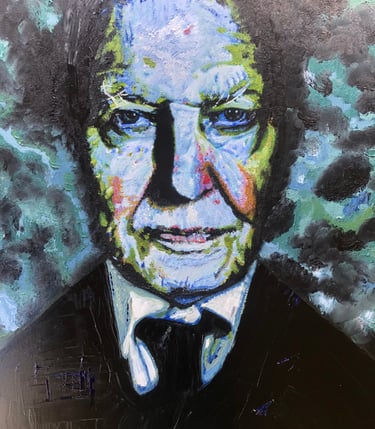 David Attenborough painting