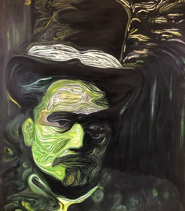 Māori Woman with Moko & top hat