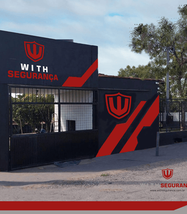 a building with a sign that says with it's a shield shield