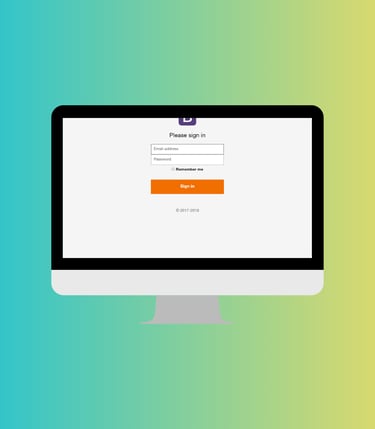 Photo of computer on login screen