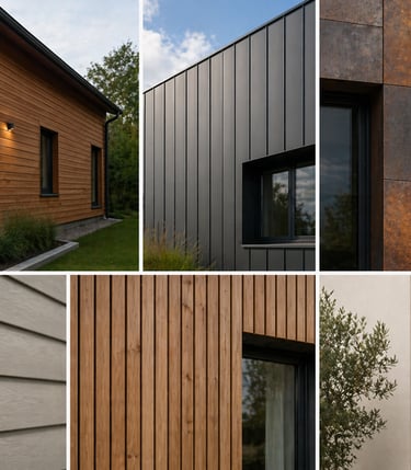 Différents types de bardage extérieur – bois, métal et panneaux