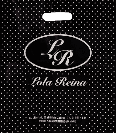 Bolsa asa troquel negra