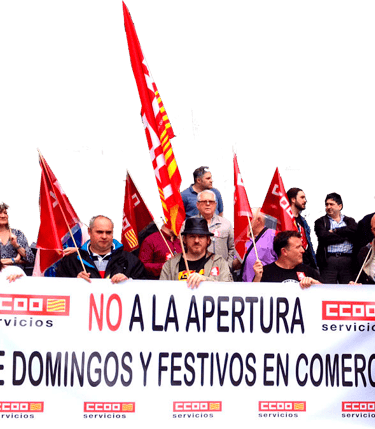 Concentración contra aperturas comerciales en domingo o festivo