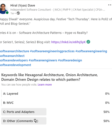 hiralvyasdave.com - Poll2 Result, part of Poll and Blog-Series4