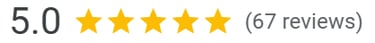 67 5 star google reviews