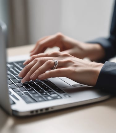 A friendly team brainstorming ideas around a laptop in a cozy office space.