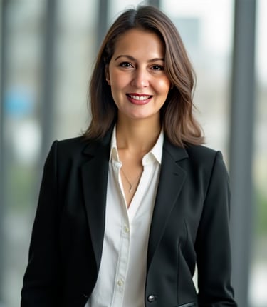 a photo of Sanem Aydın Yayla in professional suit