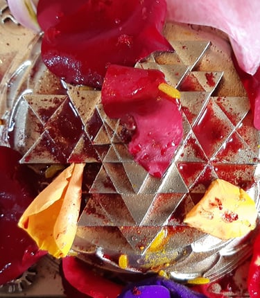 sri yantra used in puja ritual