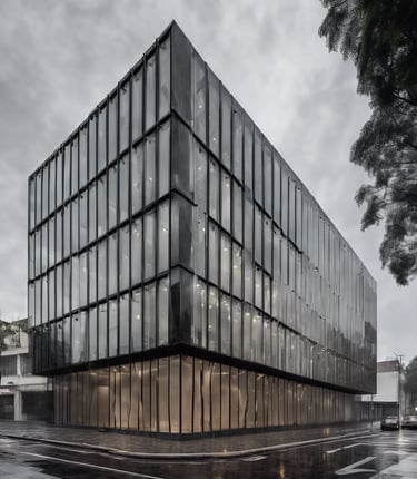 gray concrete building covered trees