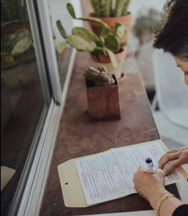 marie signing marriage license bakersfield, ca
