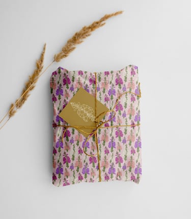 Foxglove wrapping paper