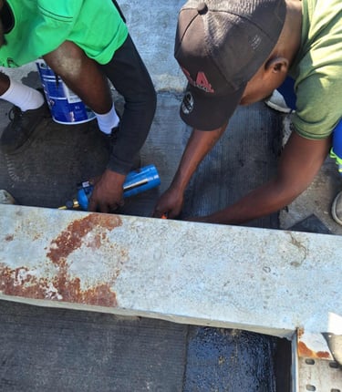Torch on application waterproofing for flat roof systems Amanzimtoti. Environmental Pro Construction