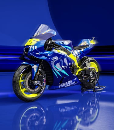 livery de una Yamaha de MotoGP inspirada en Valentino Rossi