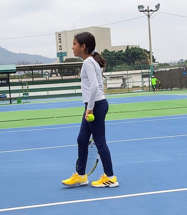 Maria emilia entrenando