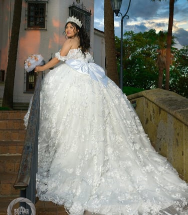 Model Wearing Alamo Bridal Dress, San Antonio,TX