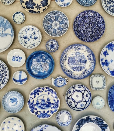 decorated ceramic plates