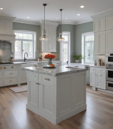 A friendly Seidon plumber inspecting a modern kitchen sink in a bright Sydney home.
