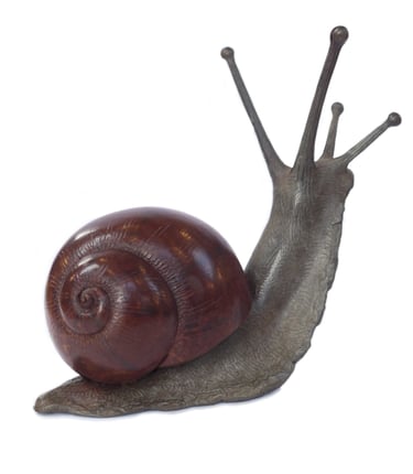 Miniature Bronze sculpture of a snail by Mark Richard Hall