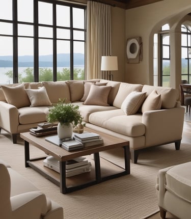 A warm, natural photo of the Lakeside Cleaning team smiling in front of a beautifully maintained home in Walworth County.