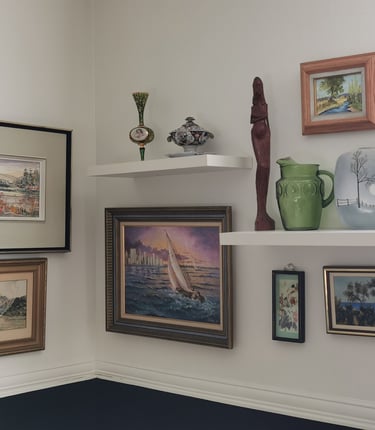 oil painting, watercolor, anchor hocking, vase,