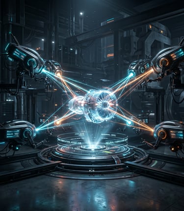 Automated AI agents collaboratively generating high-converting visual assets.