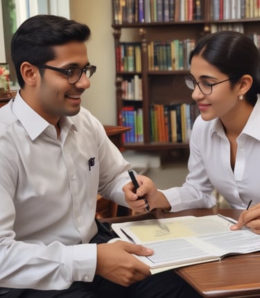 A friendly professional handing over a signed rent agreement to a smiling customer at their home.