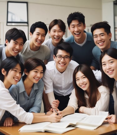 A group of men standing next to each other in front of a building