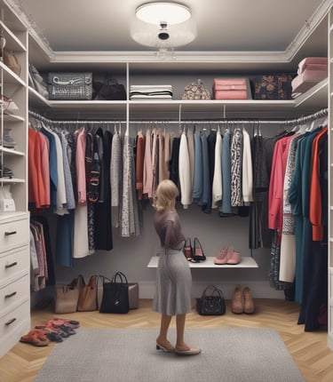 A cozy workspace with fashion magazines, a laptop displaying style articles, and a cup of coffee.