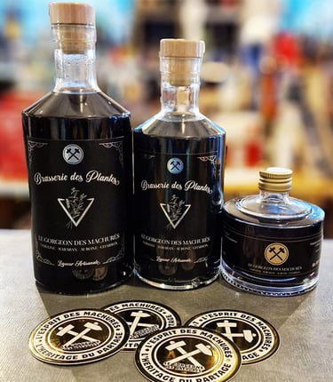 la gamme de verveine "le Gorgeon des Mâchurés" de la Brasserie des Plantes à Saint-Didier-en-Velay