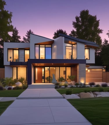 a house with a driveway and a driveway with a driveway