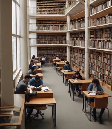 A vibrant image showing a diverse group of people engaged in a learning activity.